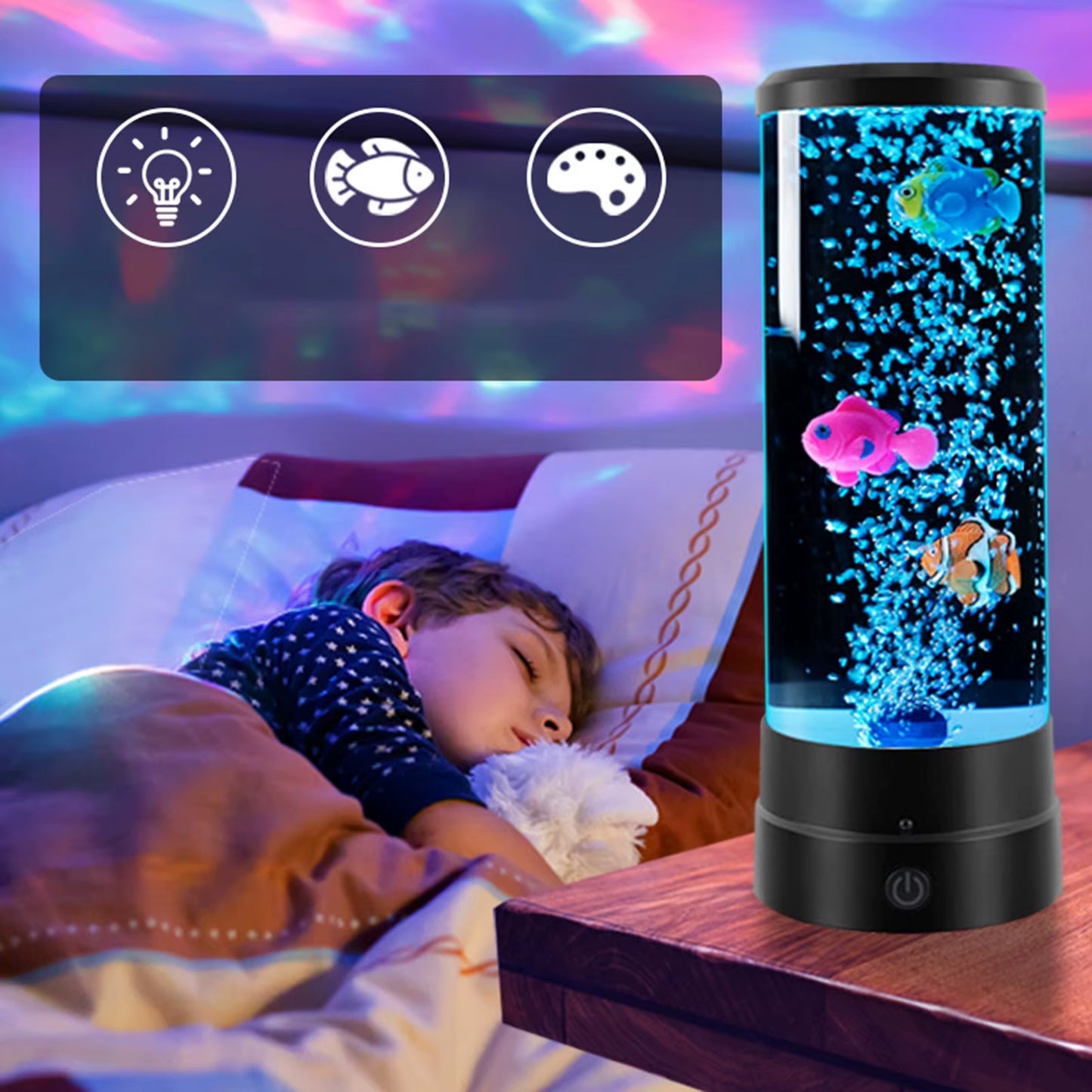 Bubble Fish Lamp Atmosphere Mood Lamp Bedroom Desk Lamp Acrylic Bedside Lamp Carefully Selected Home Decoration Night Light