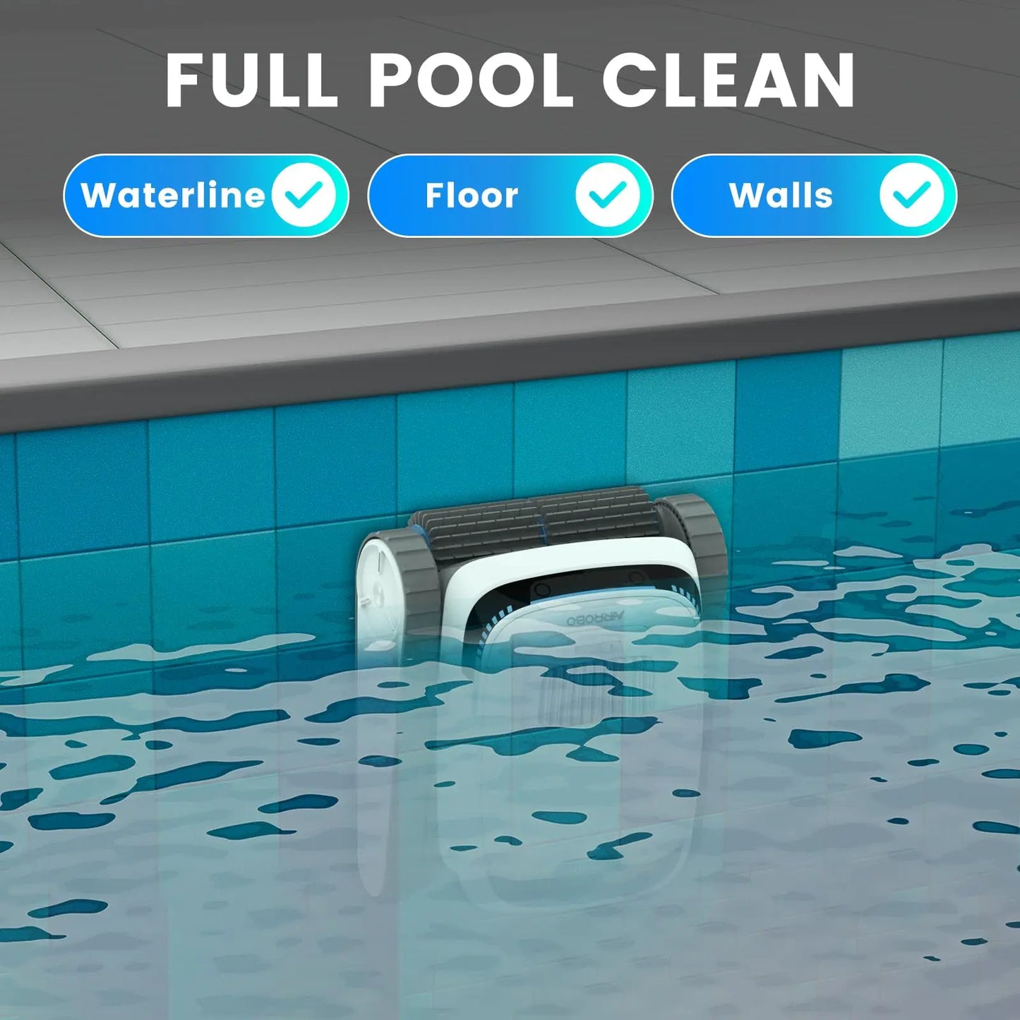 Pool Vacuum for Inground Pools, Smart Navigation Pool Cleaner Robot, Wall Climbing Pool Cleaner,120 Min Run Time