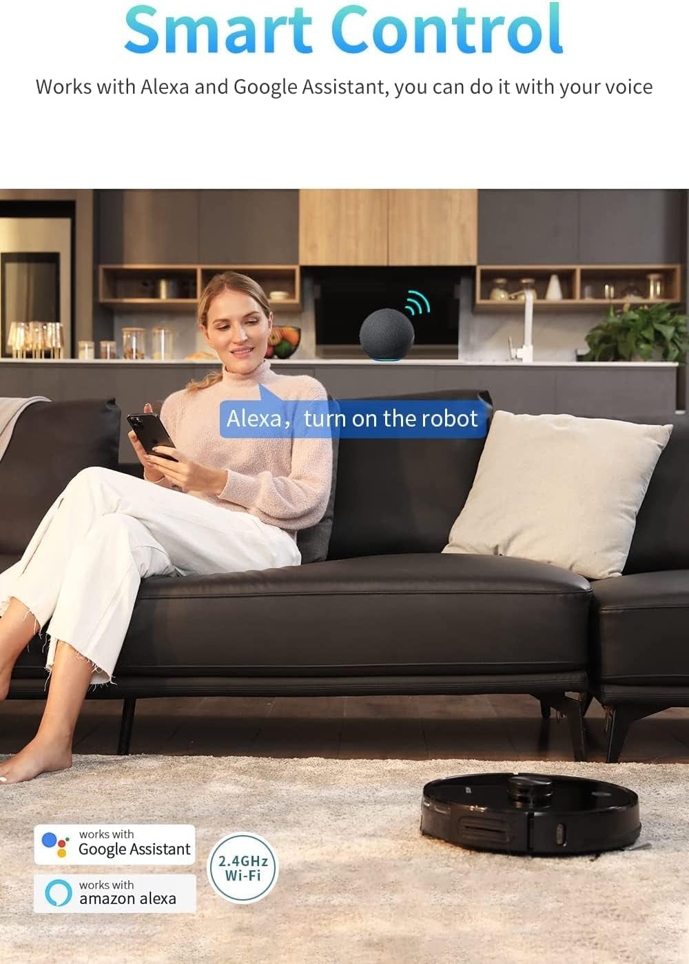 T10+ Robot Vacuum and Mop with Auto Dirt Disposal, Lidar Navigation, Compatible with Alexa and Google Assistant, 250Min Runtime, Max 2700Pa Strong Suction for Pet Hair, Hard Floor, Carpet