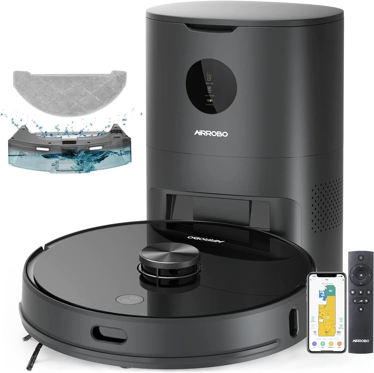 T10+ Robot Vacuum and Mop with Auto Dirt Disposal, Lidar Navigation, Compatible with Alexa and Google Assistant, 250Min Runtime, Max 2700Pa Strong Suction for Pet Hair, Hard Floor, Carpet