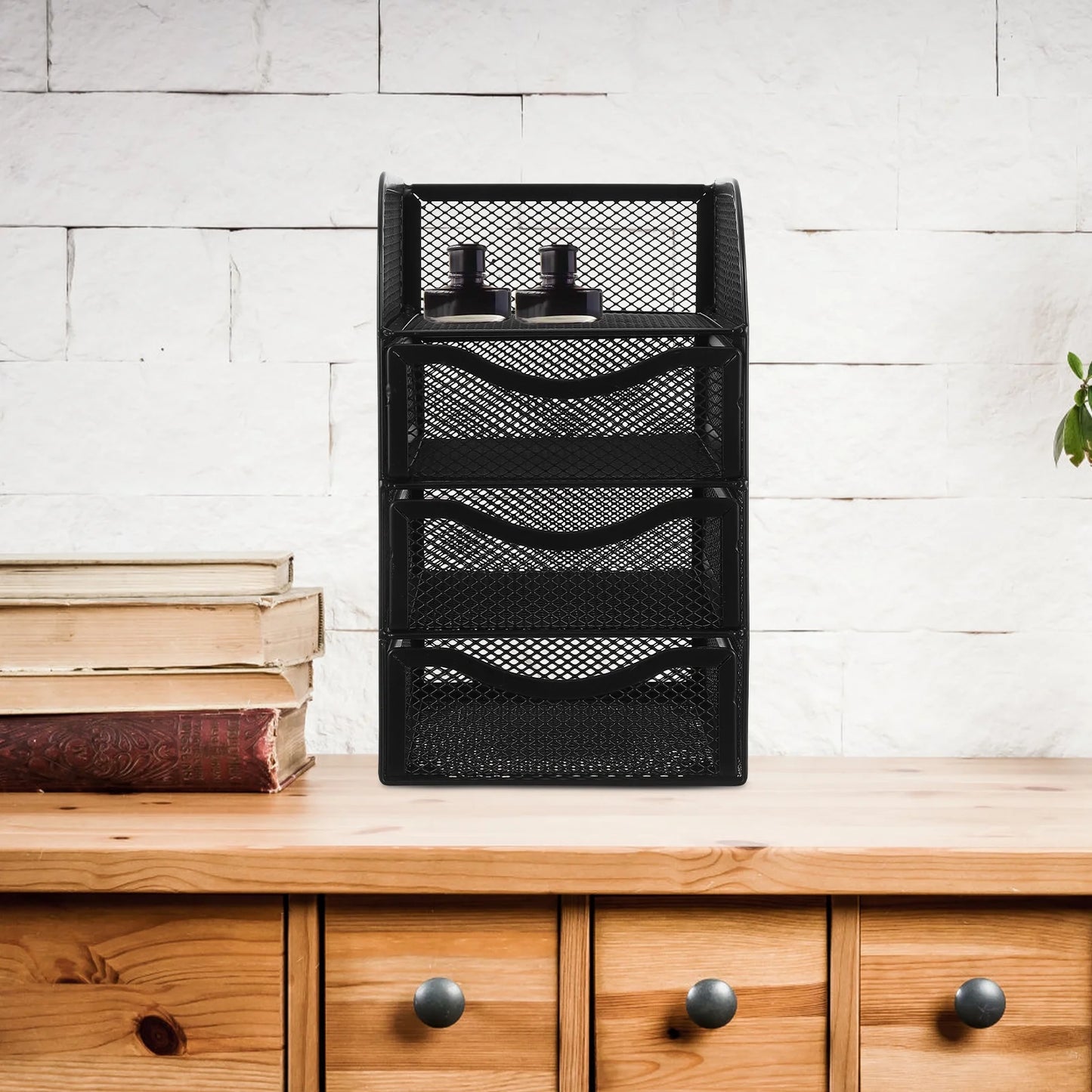 Office Desk Storage Rack Box Organizers Accessories Mesh Desktop Supplies