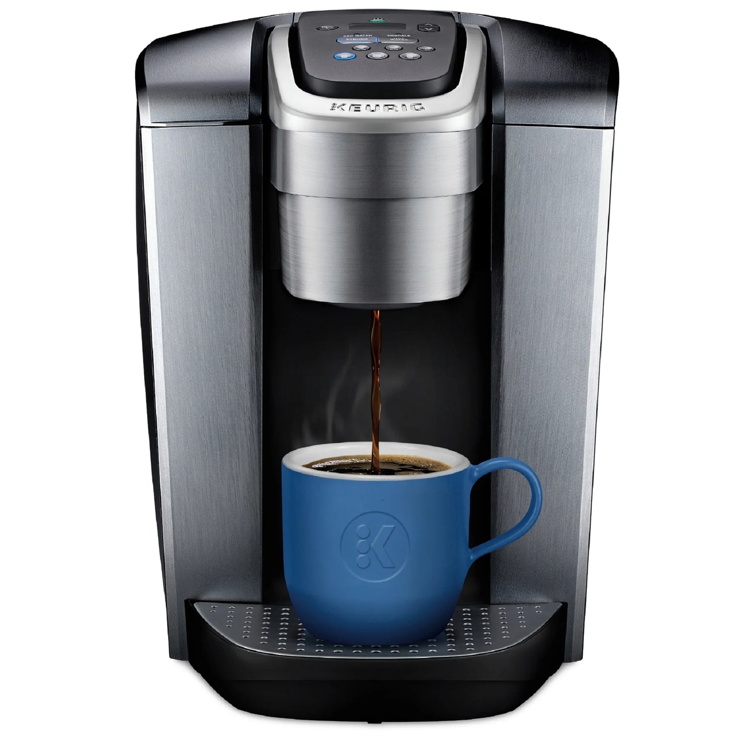 (2 Pack) K-Elite Single-Serve K-Cup Pod Coffee Maker, Brushed Silver