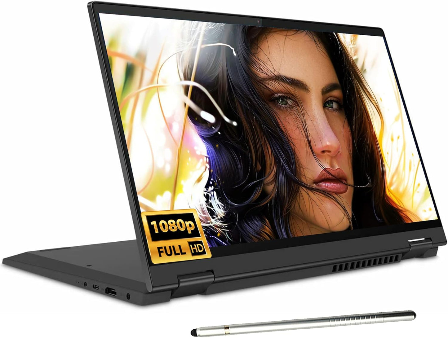 New Flex 5 14" 2-In-1 Touchscreen Laptop, 8-Core AMD Ryzen 7 4700U (Beat I7-8550U), FHD IPS, Backlit, Fingerprint, Bundled with Woov Sleeve, Win 10, Black (8GB|1024GB SSD)