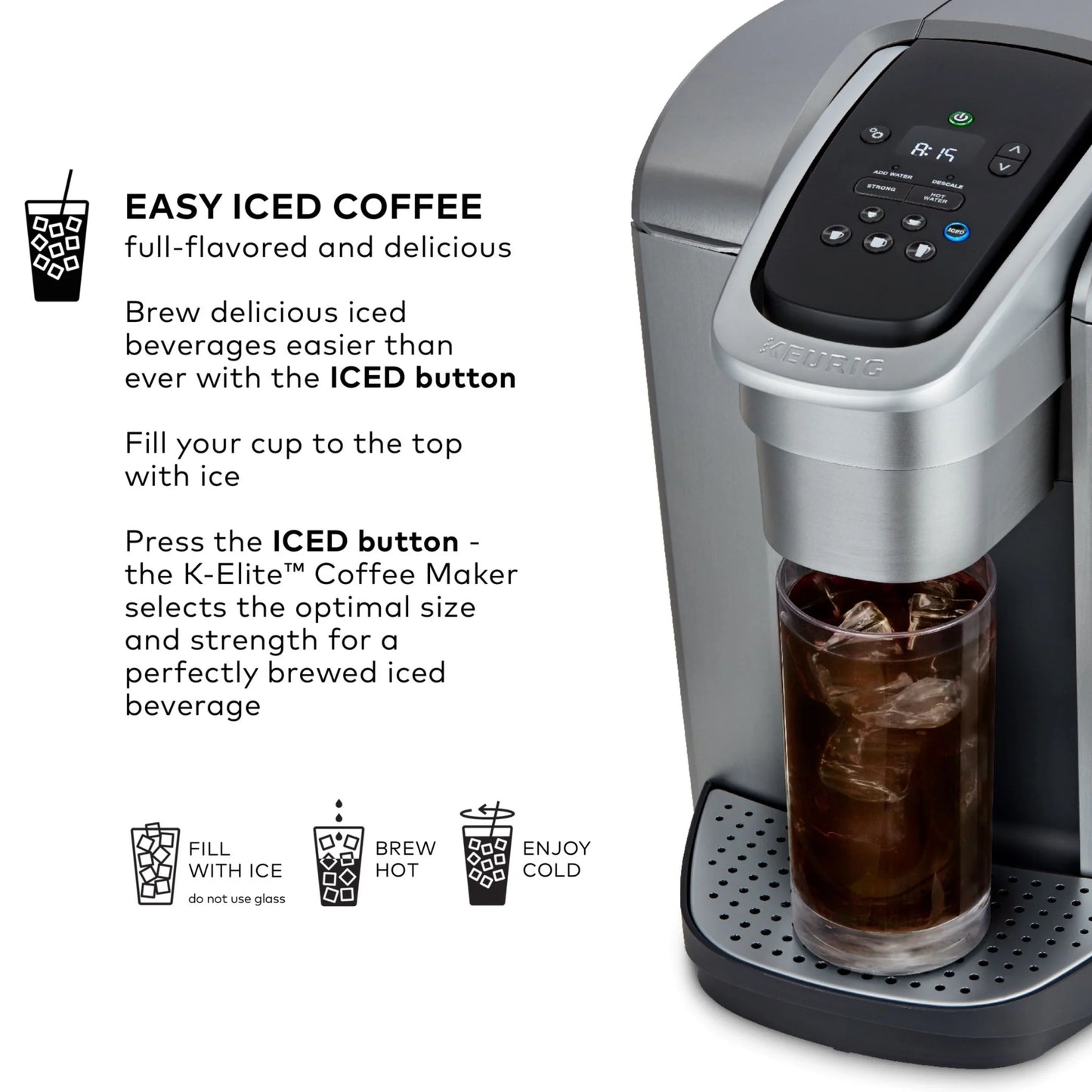 (2 Pack) K-Elite Single-Serve K-Cup Pod Coffee Maker, Brushed Silver