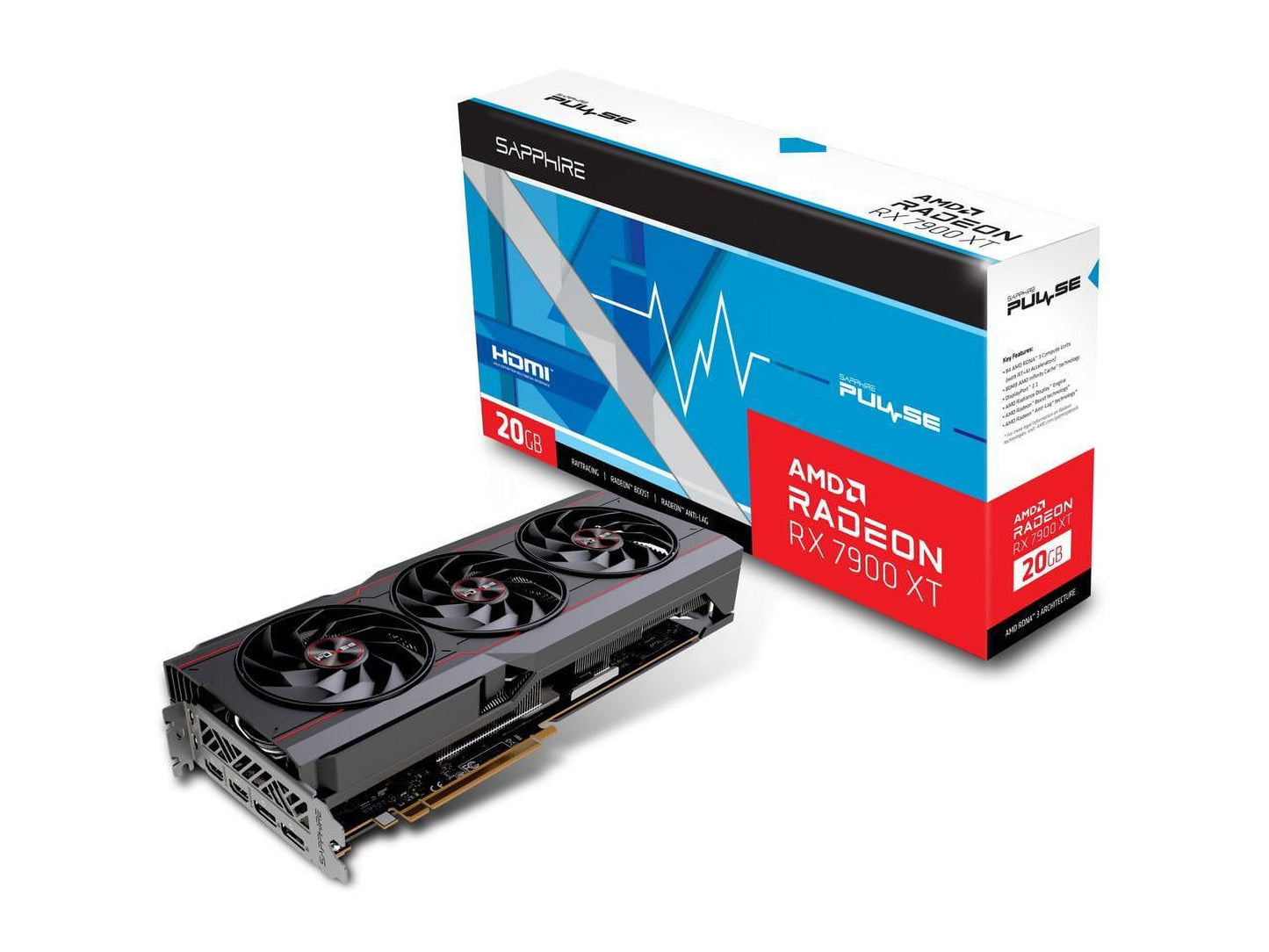 PULSE Radeon RX 7900 XT 20GB GDDR6 PCI Express 4.0 X16 ATX Graphics Card 11323-02-20G