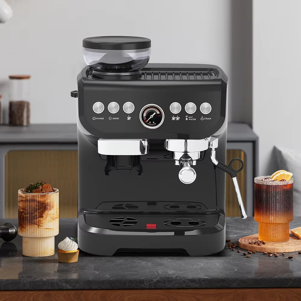 Automatic Coffee Maker Pod Cafetera Turkish 3 in One Espresso Coffee Maker with Milk Frother