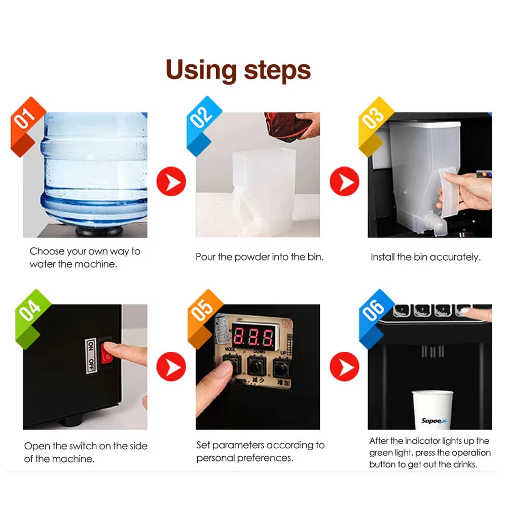 Xeoleo Automatic Coffee Machine 2/3 Tank Commercial Drip Coffee Maker Tabletop Office Juice Tea Coffee Drinks Vending Machine