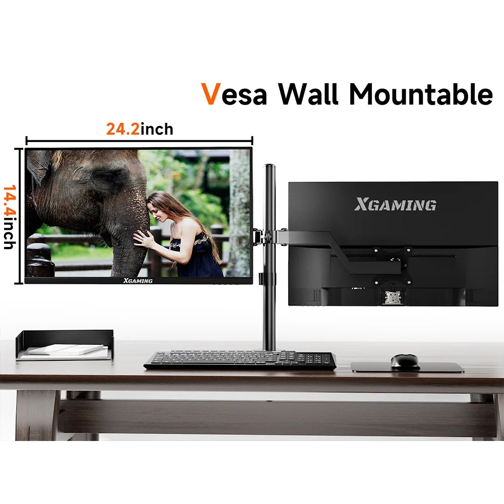 27-Inch FHD 1080P LCD Computer Monitor with Low Blue Light, Black