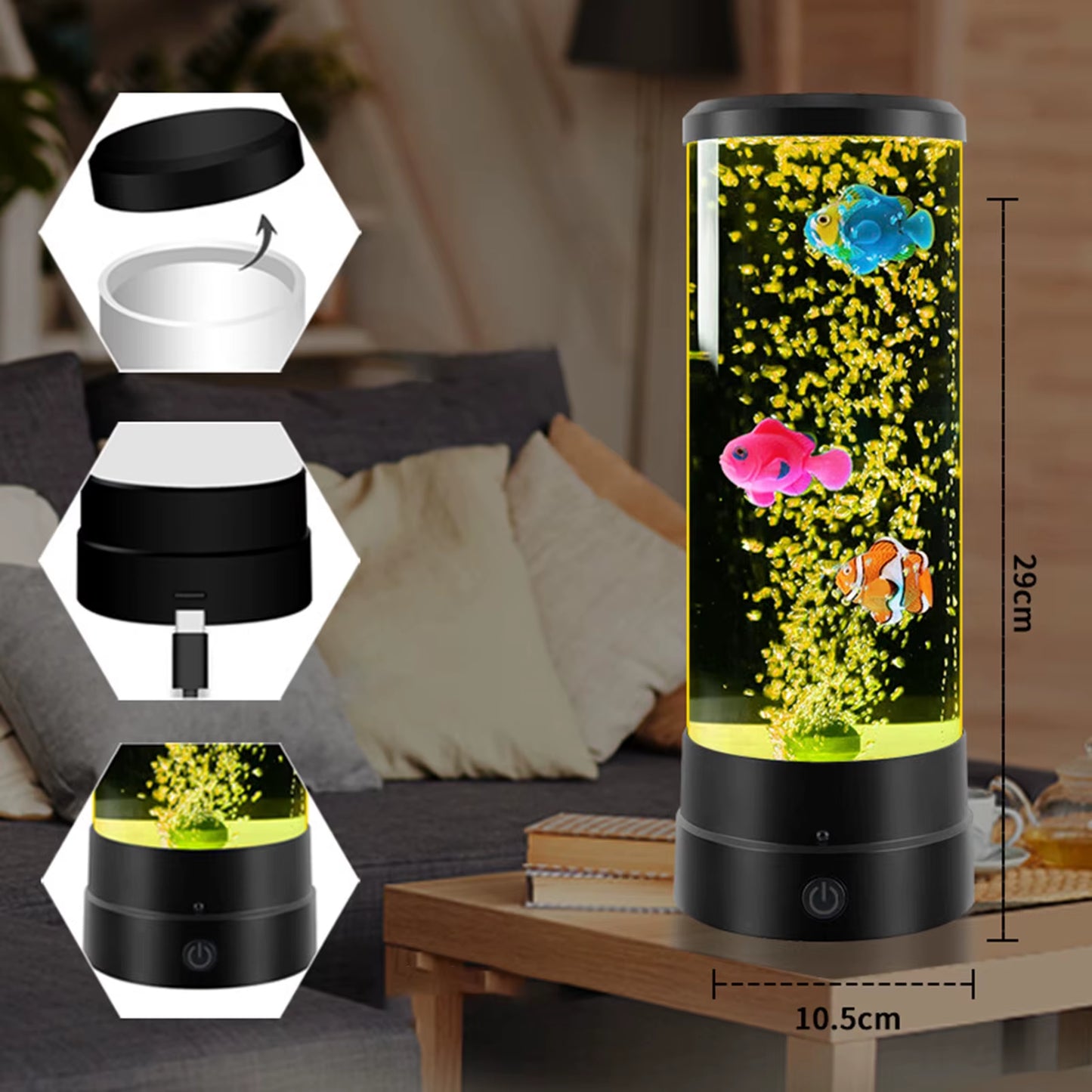 Bubble Fish Lamp Atmosphere Mood Lamp Bedroom Desk Lamp Acrylic Bedside Lamp Carefully Selected Home Decoration Night Light