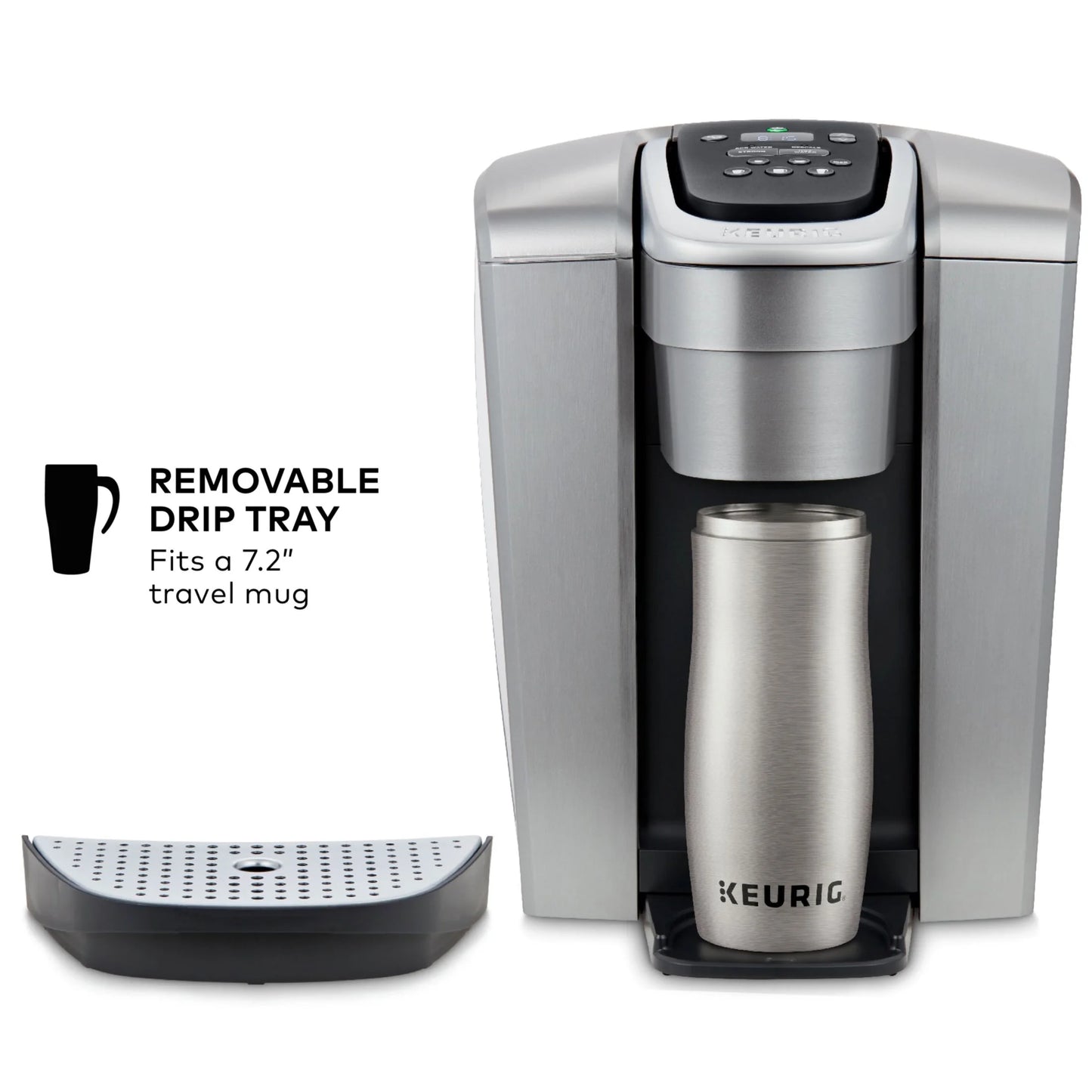 (2 Pack) K-Elite Single-Serve K-Cup Pod Coffee Maker, Brushed Silver