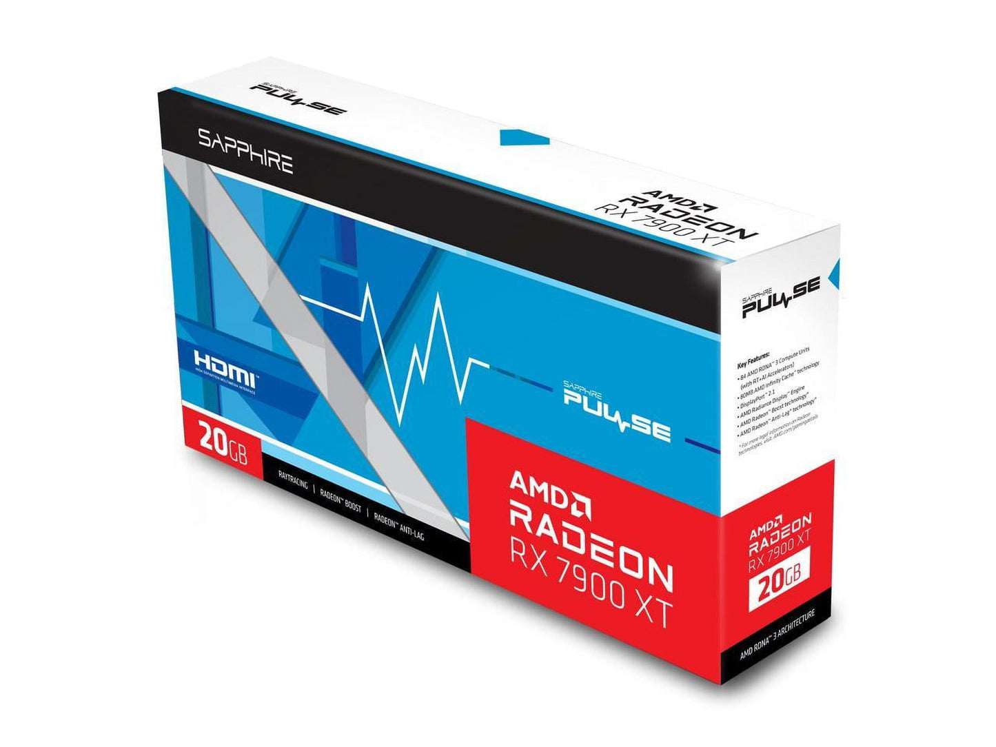 PULSE Radeon RX 7900 XT 20GB GDDR6 PCI Express 4.0 X16 ATX Graphics Card 11323-02-20G