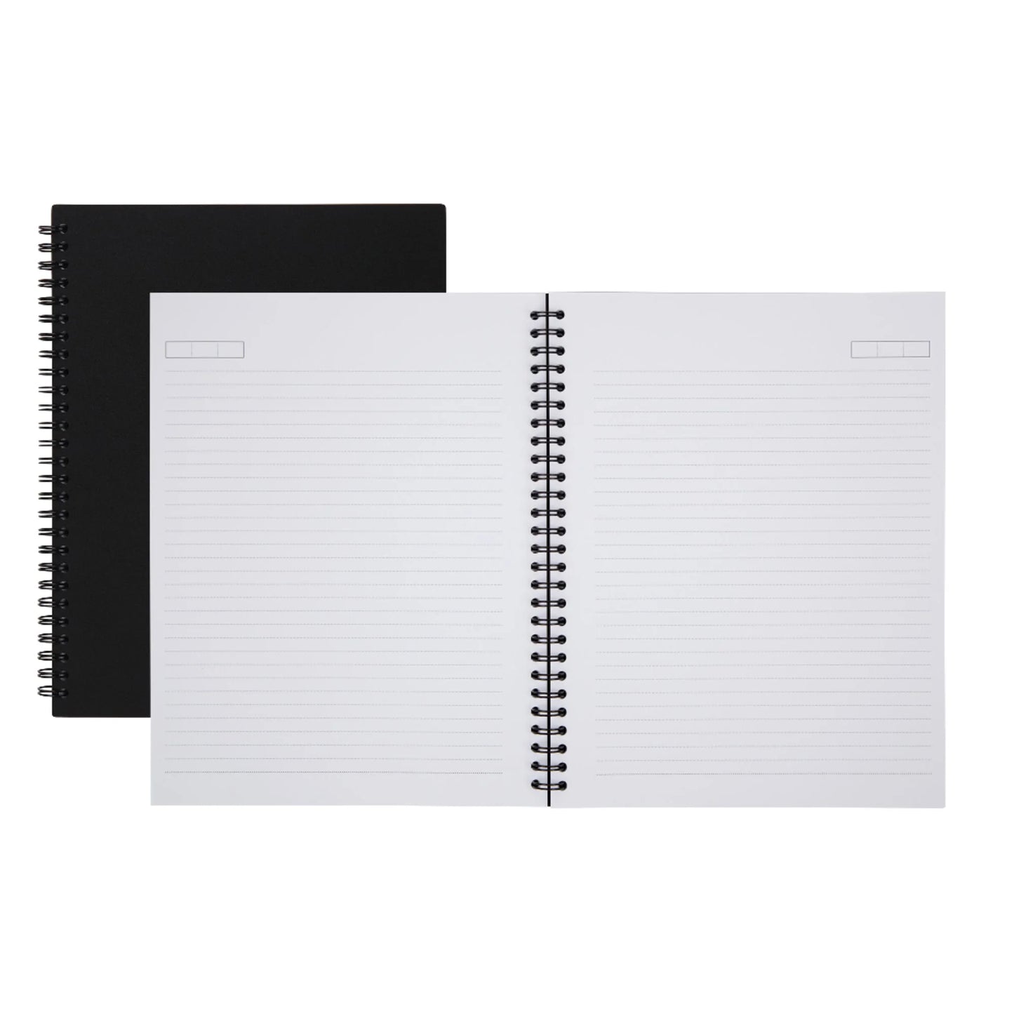 Wirebound Notebook, Business, 7 1/4In. X 9 1/2In., 160 Pages (80 Sheets), Black, ODUS1402-024
