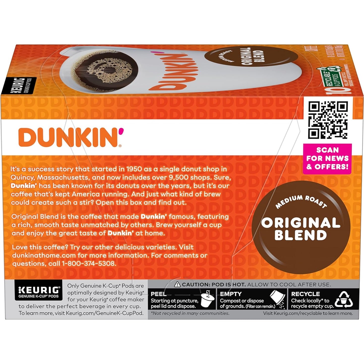 Original Blend Medium Roast Coffee, 60 Keurig K-Cup Pods