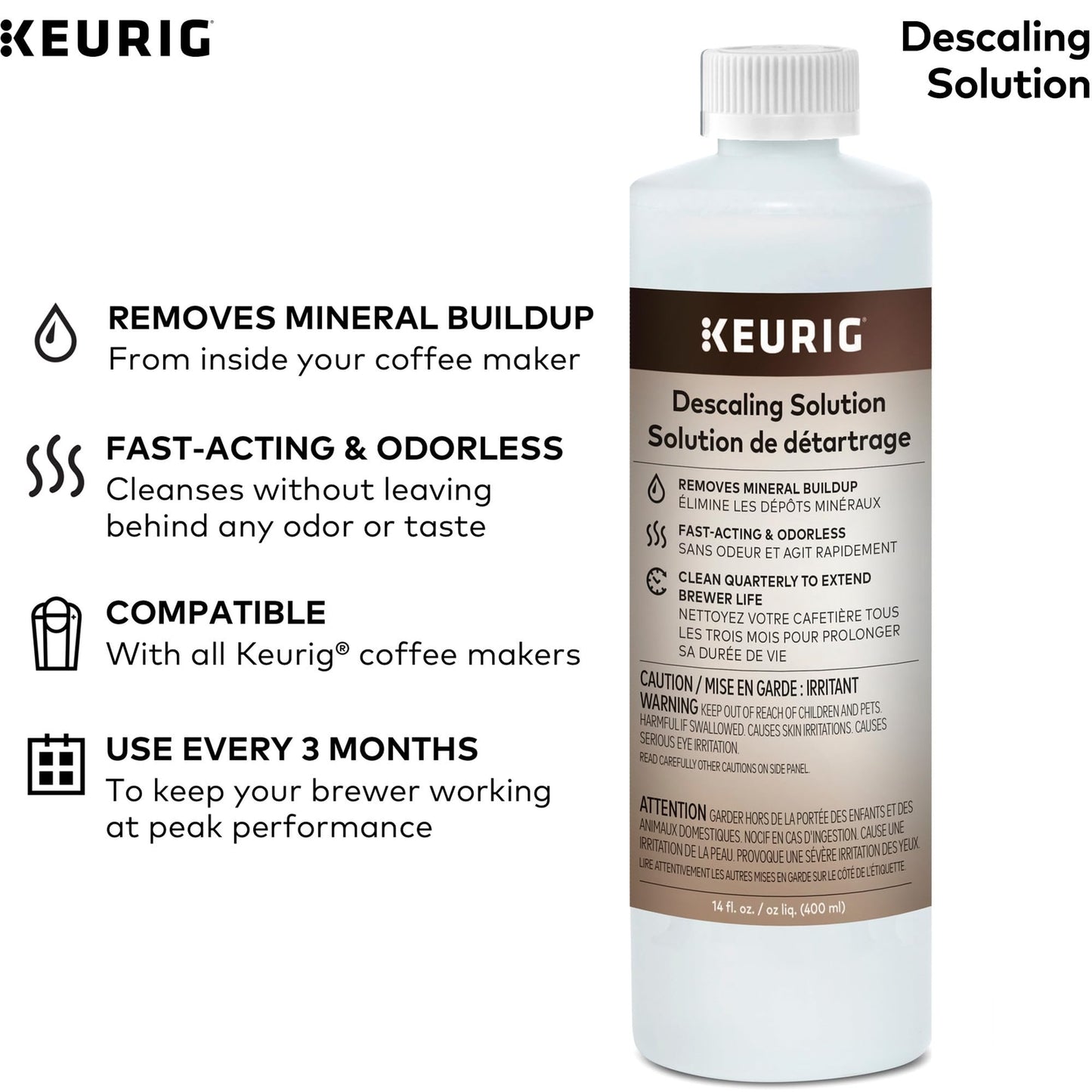 Keurig 3-Month Brewer Maintenance Kit Includes Descaling Solution, Water Filt...