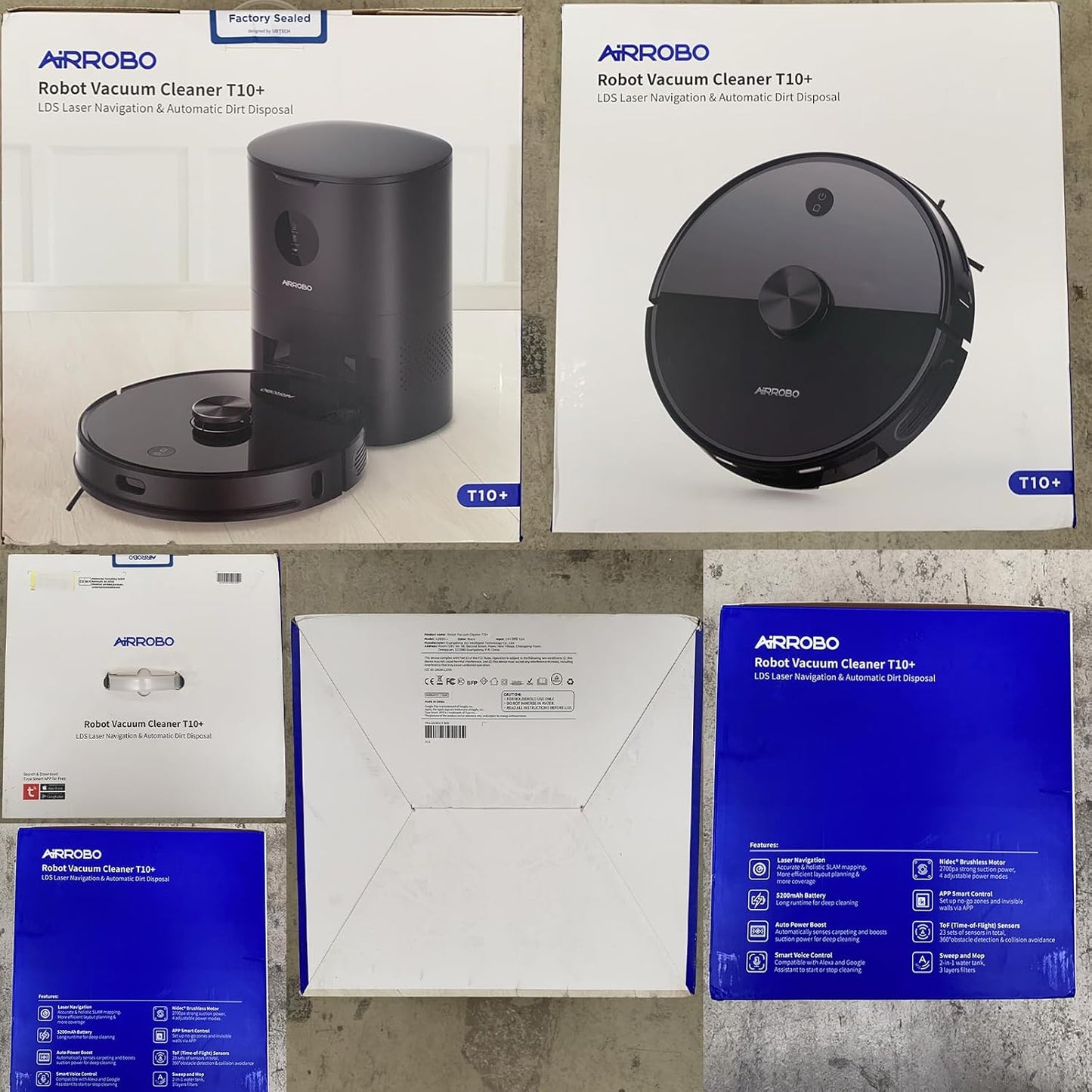 T10+ Robot Vacuum and Mop with Auto Dirt Disposal, Lidar Navigation, Compatible with Alexa and Google Assistant, 250Min Runtime, Max 2700Pa Strong Suction for Pet Hair, Hard Floor, Carpet