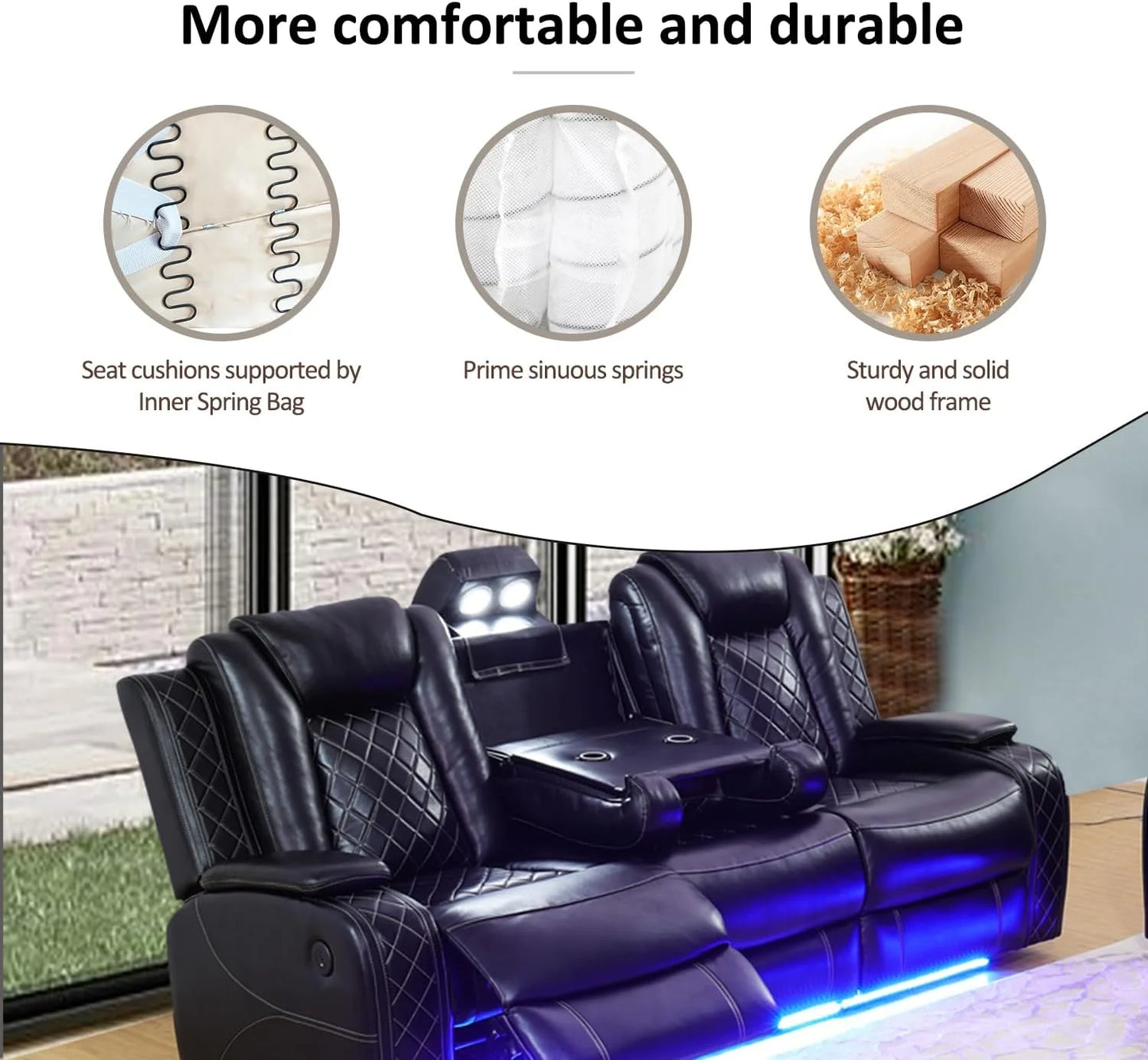Breathable Leather Power Electric Recliner Chair