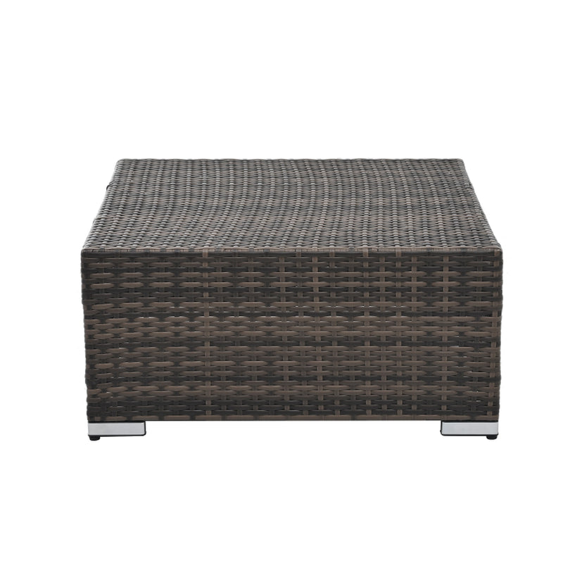 Patio Furniture, Outdoor Furniture, Seasonal PE Wicker Furniture, 4 Set Wicker Furniture with Tempered Glass Coffee Table
