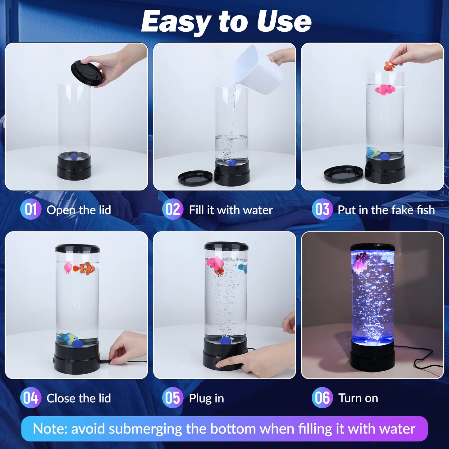Bubble Fish Lamp Atmosphere Mood Lamp Bedroom Desk Lamp Acrylic Bedside Lamp Carefully Selected Home Decoration Night Light