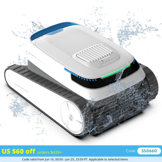 Pool Vacuum for Inground Pools, Smart Navigation Pool Cleaner Robot, Wall Climbing Pool Cleaner,120 Min Run Time
