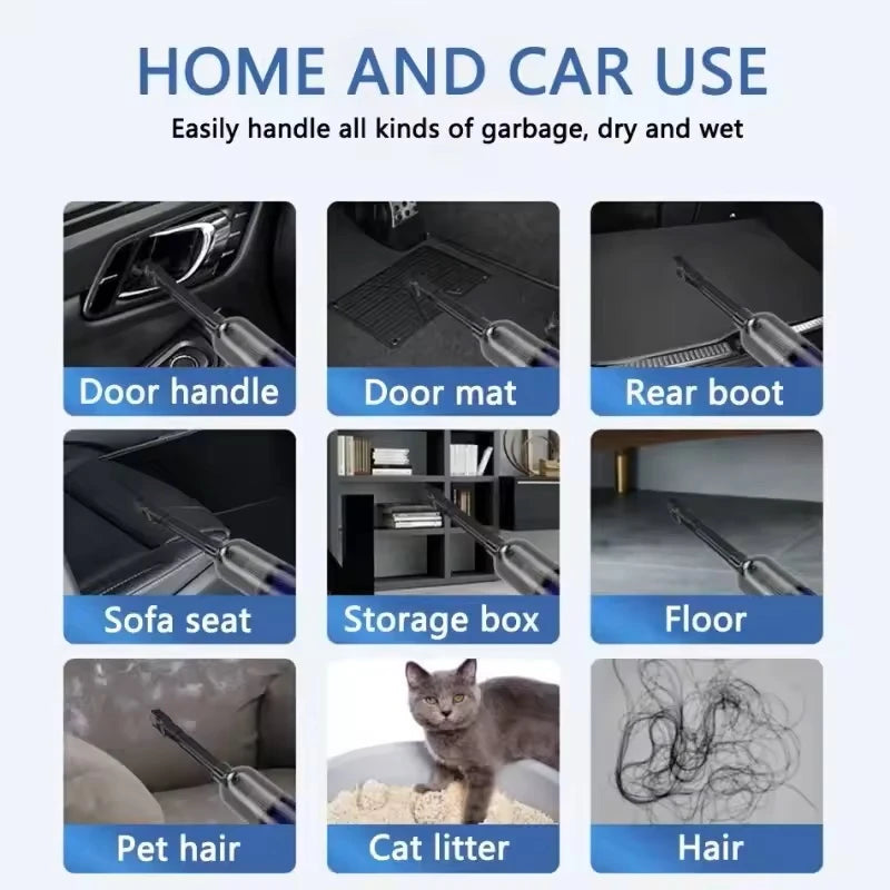 Xiaomi  Car Vacuum Cleaner 9In1 Portable Wireless Car Vacuum Cleaner Handheld Home Car Dual Use Vacuum Cleane
