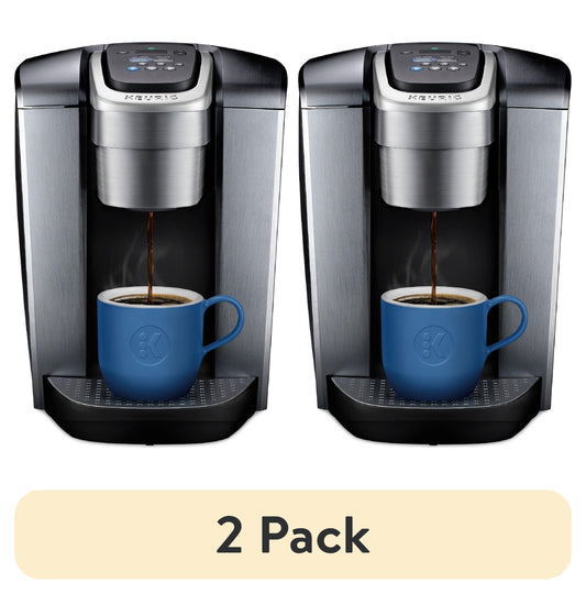 (2 Pack)  K-Elite Single-Serve K-Cup Pod Coffee Maker, Brushed Silver
