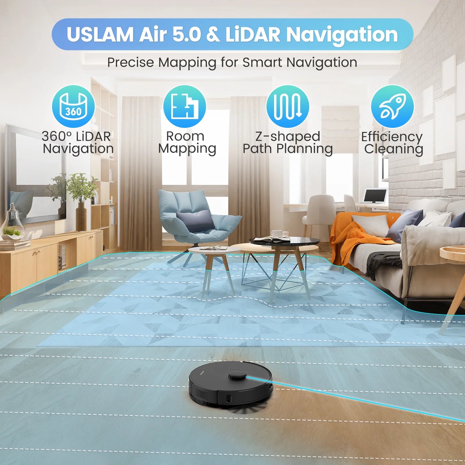 Robot Vacuum Cleaner and Mop Combo L40+, 60 Days Self-Empty Bin, 180 Min Runtime, APP and Voice Control