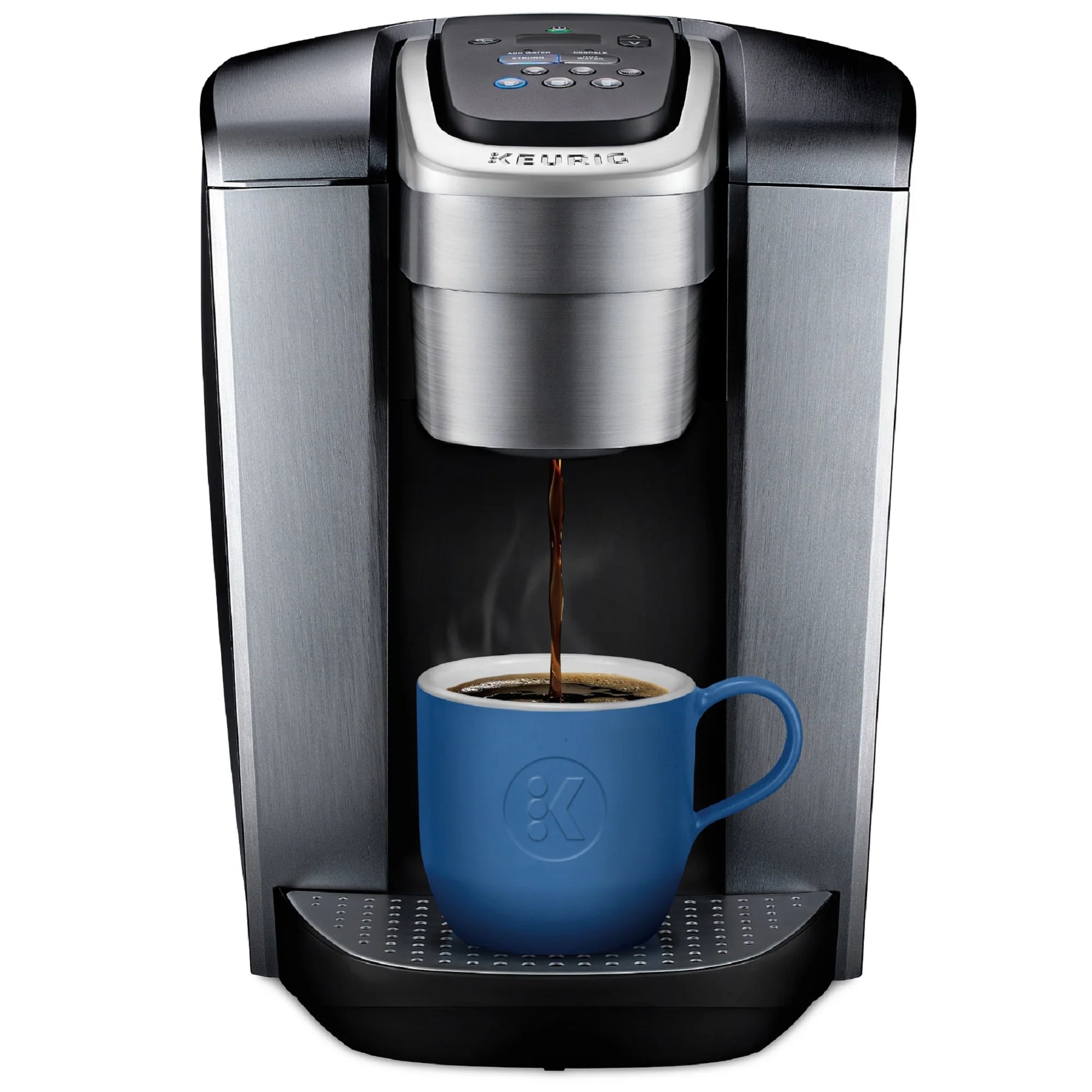 (2 Pack)  K-Elite Single-Serve K-Cup Pod Coffee Maker, Brushed Silver