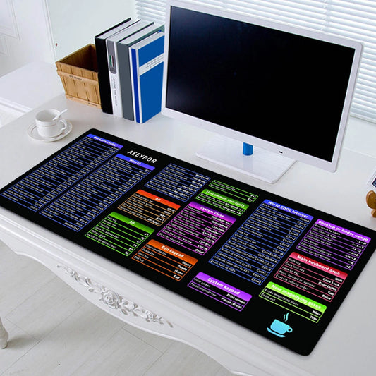 Keyboard Shortcut Mouse Pad, Office/Excel/Word/Ppt Shortcuts Cheat Sheet Mat, Large Anti-Slip Keyboard Pad, English Shortcut Keys, Mouse Pad, Office Thickened Keyboard and Desk Pad