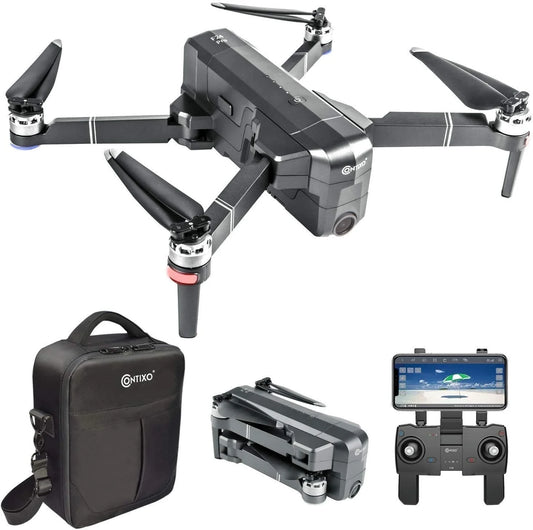 F24 PRO 4K UHD Drone, GPS, 30-Min Flight, Foldable Mini Drone, Brushless Motors, FPV, Wi-Fi, RC Quadcopter for Kids & Adults, Beginners & Enthusiasts, Carrying Case, Black