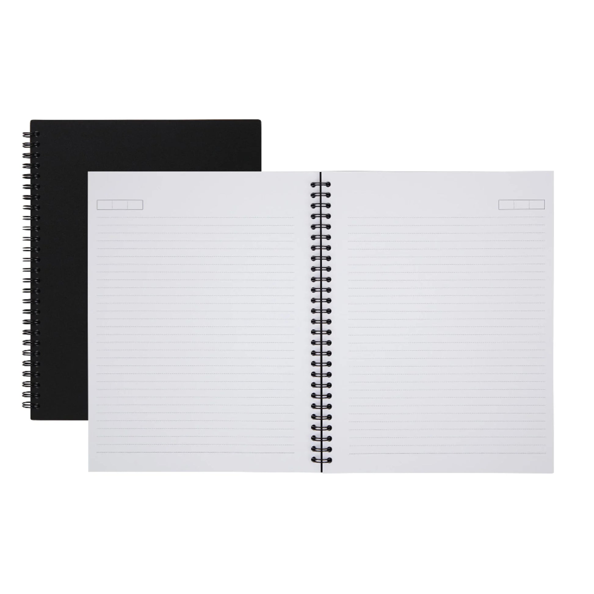 Wirebound Notebook, Business, 7 1/4In. X 9 1/2In., 160 Pages (80 Sheets), Black, ODUS1402-024