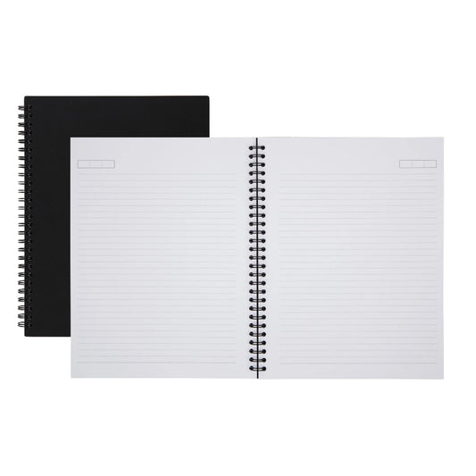Wirebound Notebook, Business, 7 1/4In. X 9 1/2In., 160 Pages (80 Sheets), Black, ODUS1402-024
