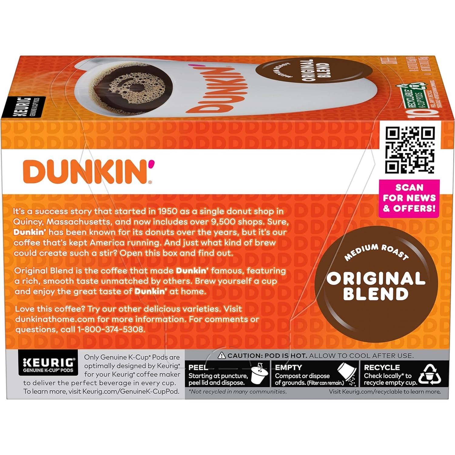 Original Blend Medium Roast Coffee, 60 Keurig K-Cup Pods