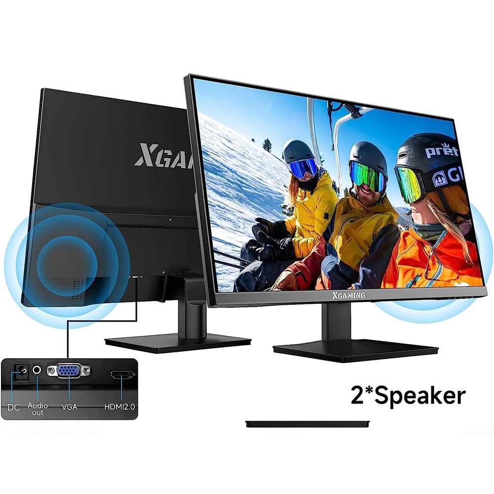 27-Inch FHD 1080P LCD Computer Monitor with Low Blue Light, Black