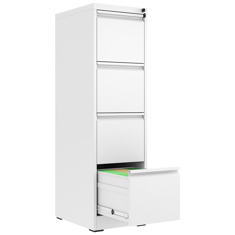 Metal 4 Drawer File Cabinet Vertical Lockable Storage Filing Organizer Office
