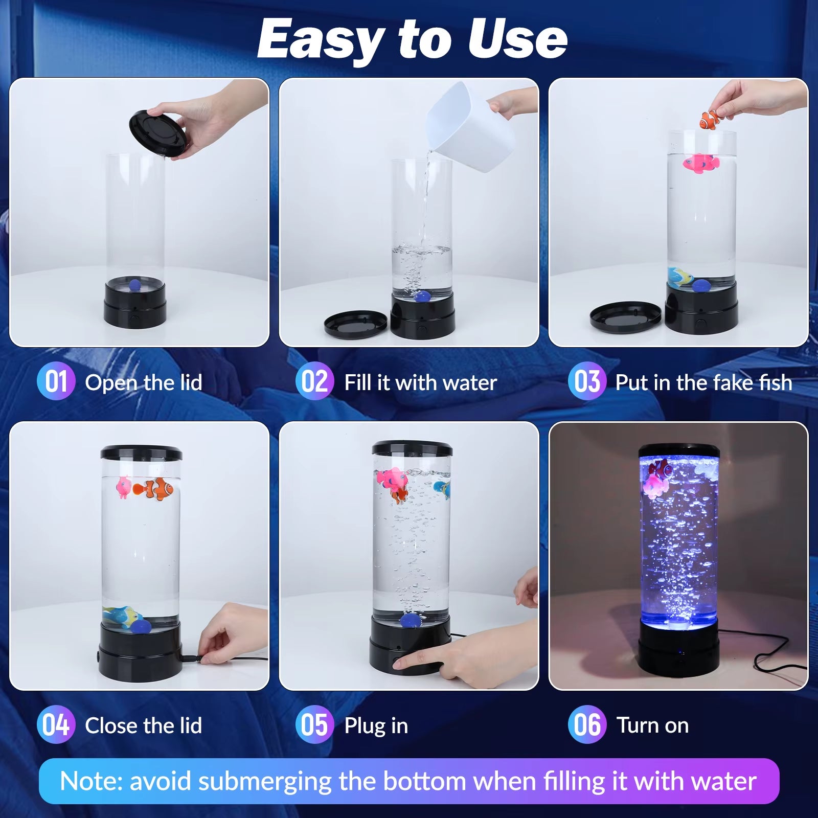 Bubble Fish Lamp Atmosphere Mood Lamp Bedroom Desk Lamp Acrylic Bedside Lamp Carefully Selected Home Decoration Night Light