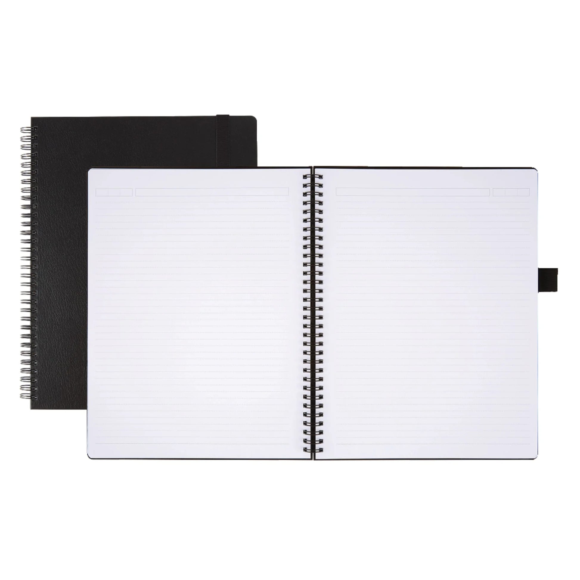 ® Brand Hard Cover Premium Business Notebook, 8 1/2" X 11", 1 Subject, Narrow Ruled, 120 Pages (60 Sheets), Black