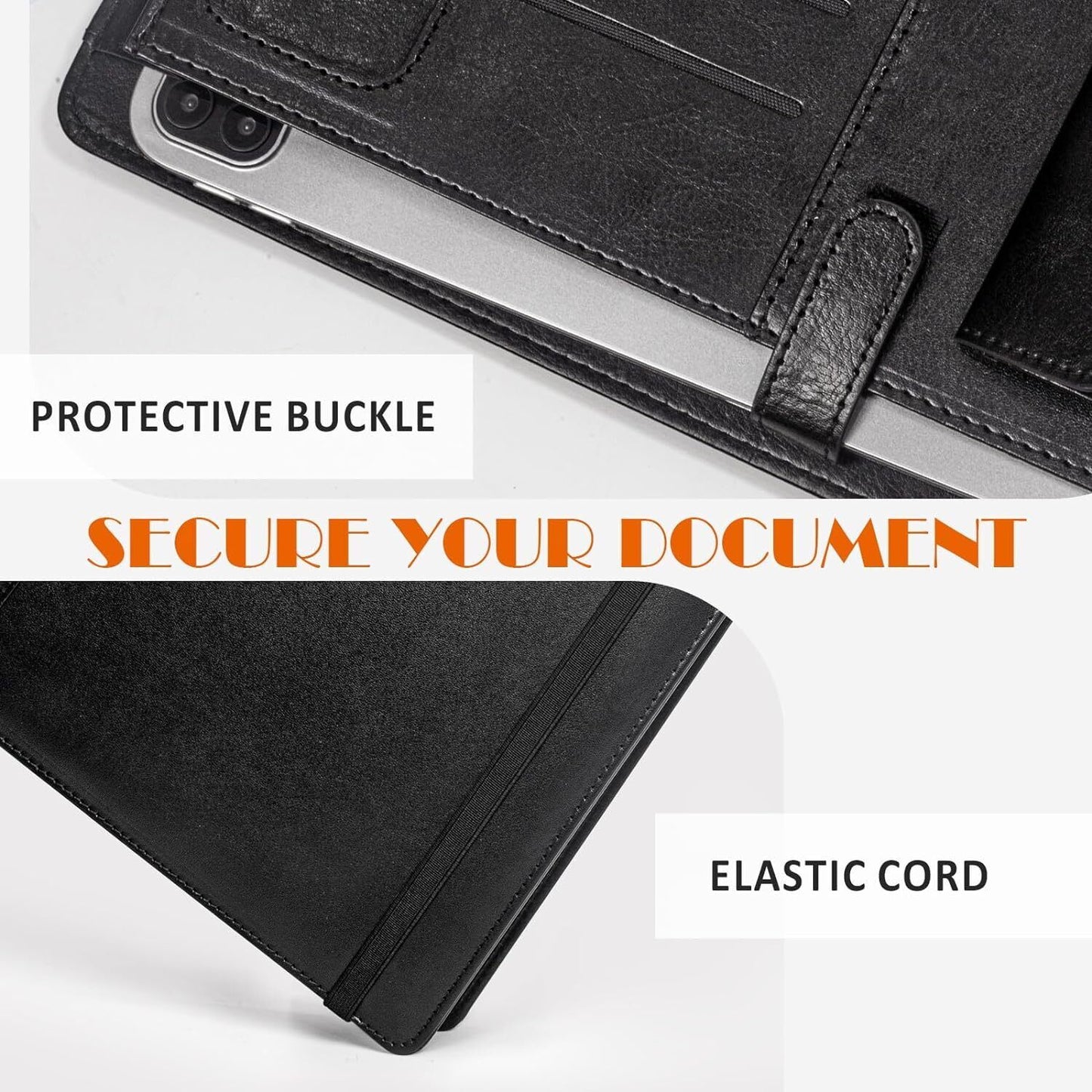 Leather Padfolio Business Portfolio Notebook Binder Office Organizer & Writing