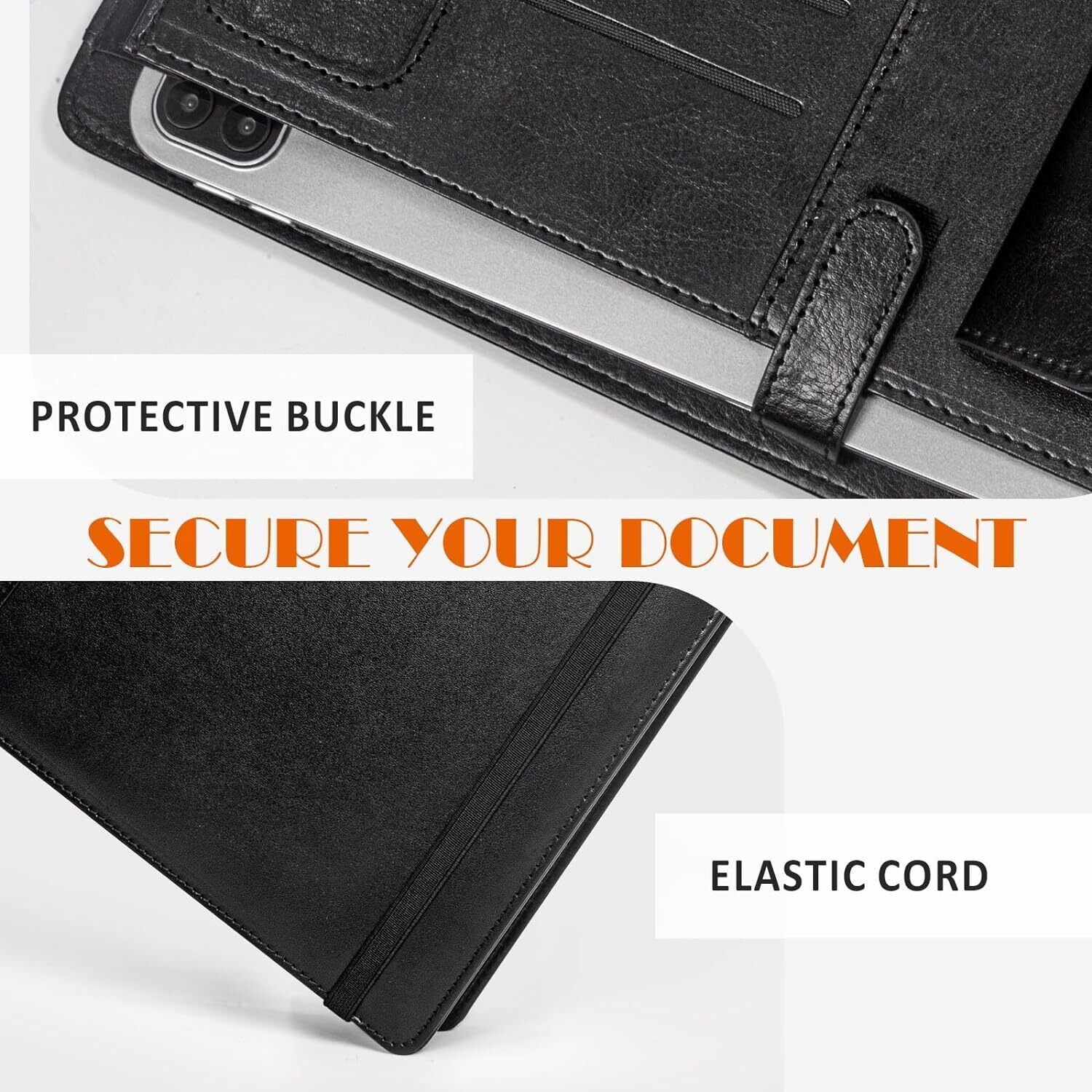 Leather Padfolio Business Portfolio Notebook Binder Office Organizer & Writing